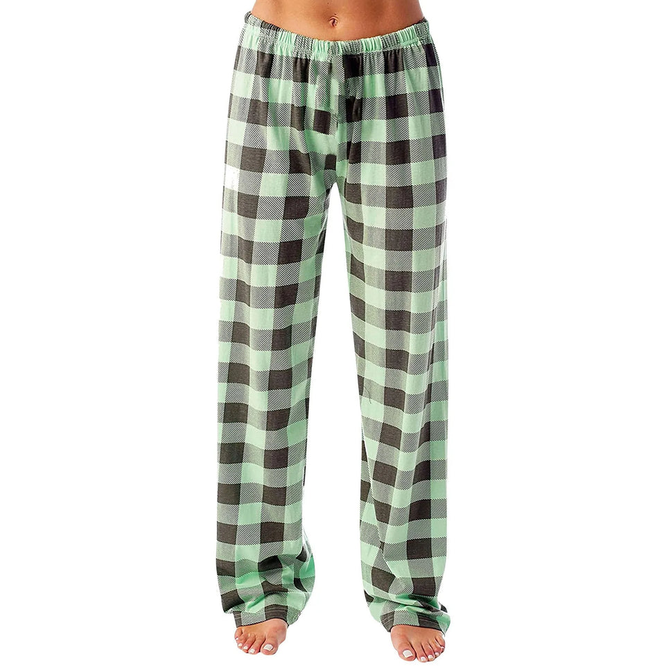 Women Pants Plaid Cotton Loose Ladies Pajama Pants Pyjama Trousers Men Sleep Bottoms Lounge Wear Sleep Lounge Pants Bottoms