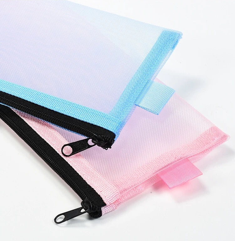 Makeup Brush Travel Case Cosmetic Toiletry Bag Organizer for Men Women Beauty Tools Zipper Mesh Pouch Wash Storage Accessories