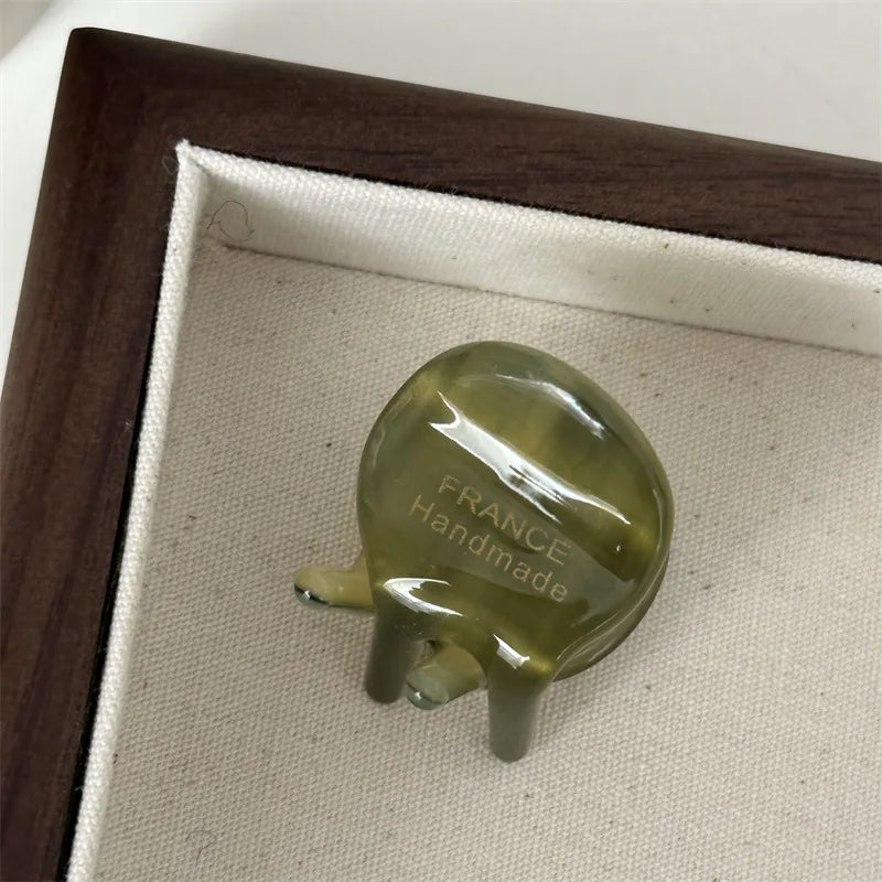 Woman Mini Exquisite Version Gold Label Acetate Small Hair Claws Barrettes Lady Trendy Side Clips Girls Cute Hair Accessories