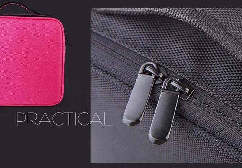 New Makeup Bag for Women Travel Waterproof Necessary Beauty Brush Embroidery Tool Storage Cosmetic Case Professional Makeup Box