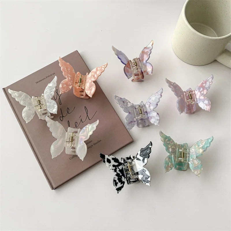 New Vintage Acetate Hair Claw Clip Sweet Butterfly Hair Clip Hairpin Barrettes Trendy Hair Accessories Barrettes for Women Girls