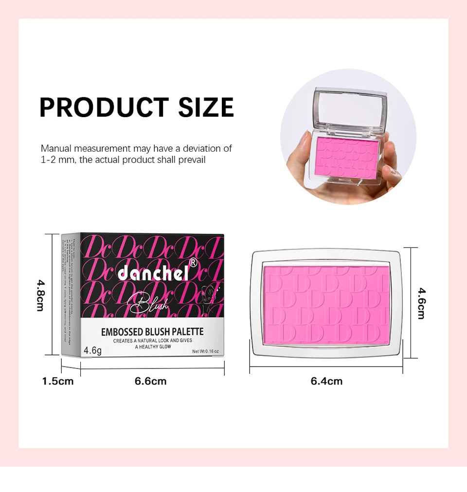 Face Blusher Matte Natural Cheek Tint Brighten Face Pink Red Face Contouring Cosmetics Blush Powder Soft Female Makeup