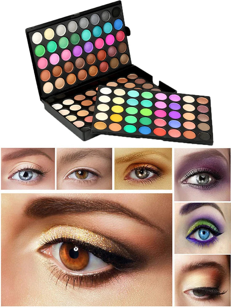 120 Color Eye Makeup Waterproof Make up Nude Eye Shadow Palette Glitter Matte Pigmented Powder Pressed Shine Eyeshadow Cosmetic