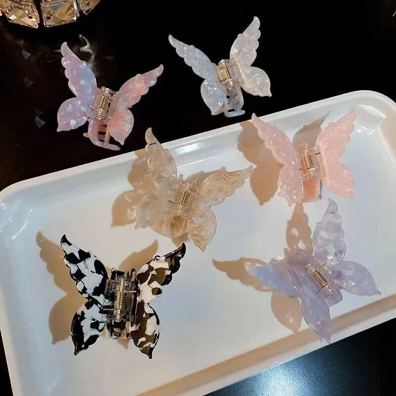 New Vintage Acetate Hair Claw Clip Sweet Butterfly Hair Clip Hairpin Barrettes Trendy Hair Accessories Barrettes for Women Girls