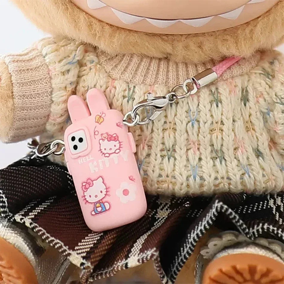 For Labubu Accessories For Crybaby Accessories Cartoon style camera phone Bag Plush Doll Accessories Pendant Fan Birthday Gift