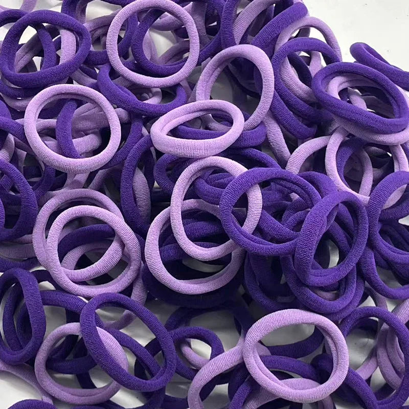 50PCS/Set New Women Girls Candy Colors Nylon Basic Scrunchie Hair Tie Ponytail Hold Hair Rubber Bands Fashion Hair Accessories