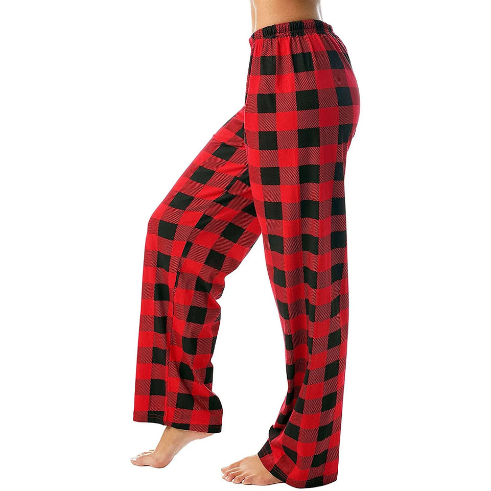 Women Pants Plaid Cotton Loose Ladies Pajama Pants Pyjama Trousers Men Sleep Bottoms Lounge Wear Sleep Lounge Pants Bottoms