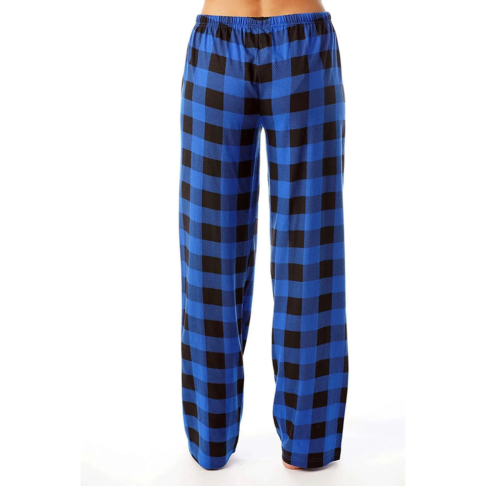 Women Pants Plaid Cotton Loose Ladies Pajama Pants Pyjama Trousers Men Sleep Bottoms Lounge Wear Sleep Lounge Pants Bottoms