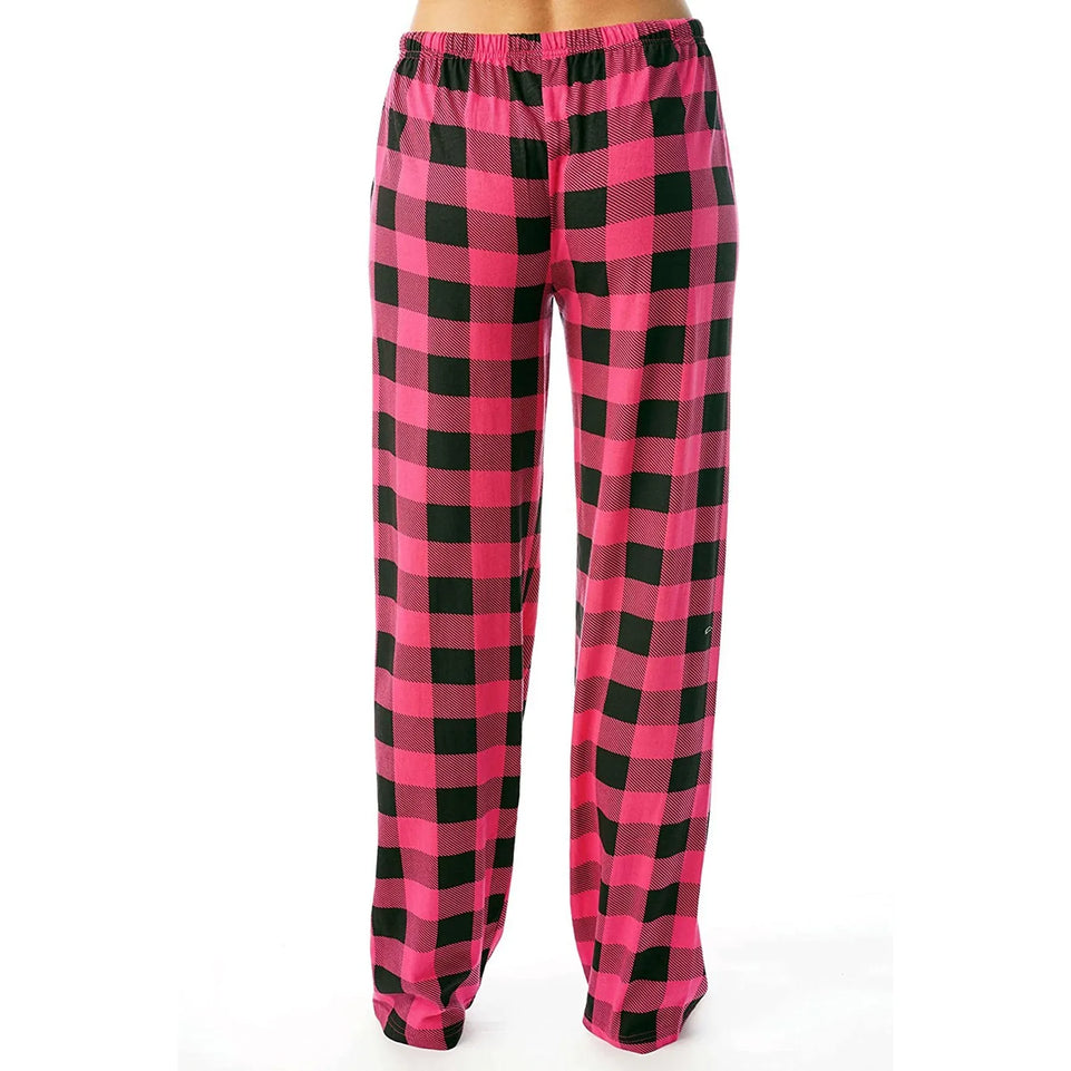 Women Pants Plaid Cotton Loose Ladies Pajama Pants Pyjama Trousers Men Sleep Bottoms Lounge Wear Sleep Lounge Pants Bottoms