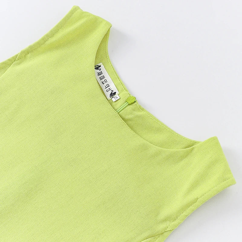 Women New Dresses Cotton Linen Sleeveless Loose Casual O-Neck Long Dress Robes vestidos casuales платье женское