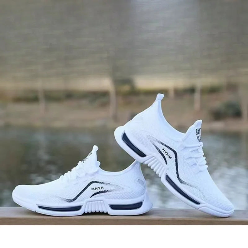Leisure running shoes new summer Men's trendy breathable sneakers soft sole mesh shoes resistant versatile men sports shoes