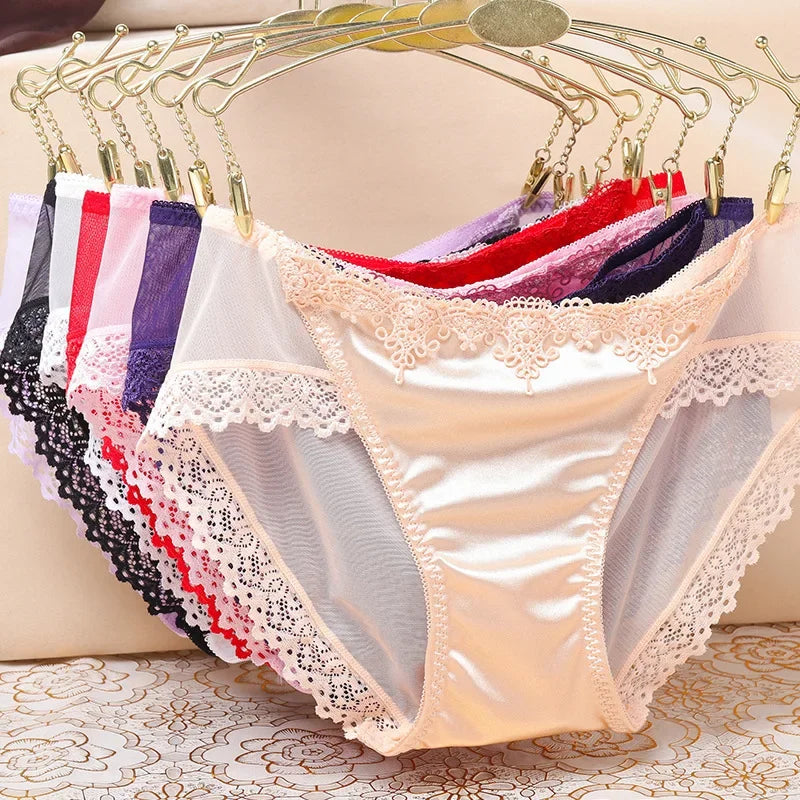 Women's Panties Underwear Lace Briefs Seamless Panties for Women Elastic Low-Waist Underpant Lady Sexy Female Intimates Lingerie