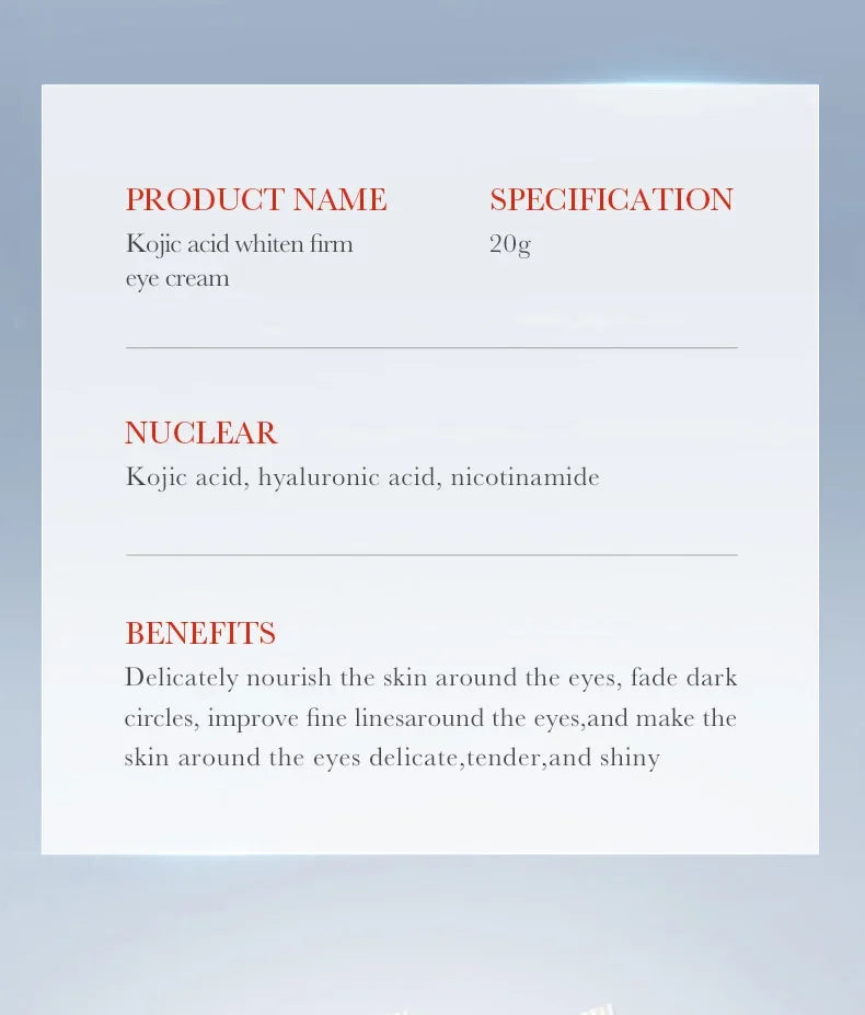 SADOER Kojic Acid Retinol Eye Cream Anti Dark Circles Remove Eye Bags Moisturizing Firming Beauty Eyes Skin Care Products