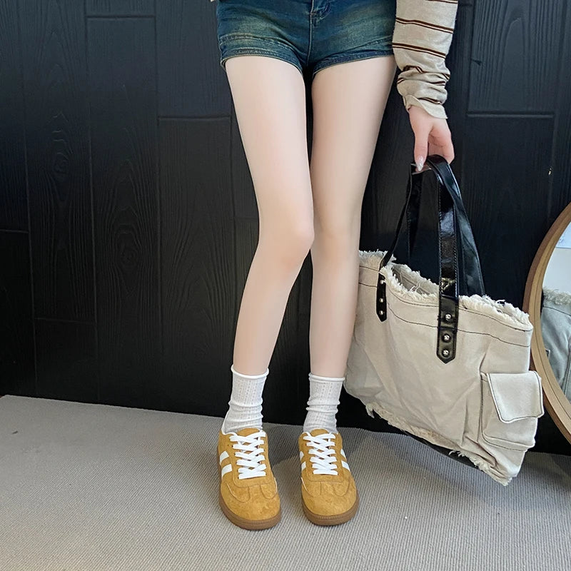 Women Tennis Sneakers Flats Ladies Fashion Mixed Colors Lace-up Vulcanized Shoes Spring Autumn Woman Outdoor Trainers Footwear