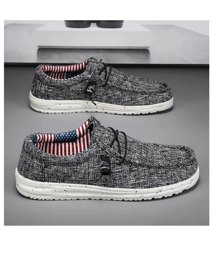 Men 2024 New Leisure Sneakers Spring Summer Breathable Lightweight Outdoor Canvas Shoes Large Size Men's Shoes Walking Loafers