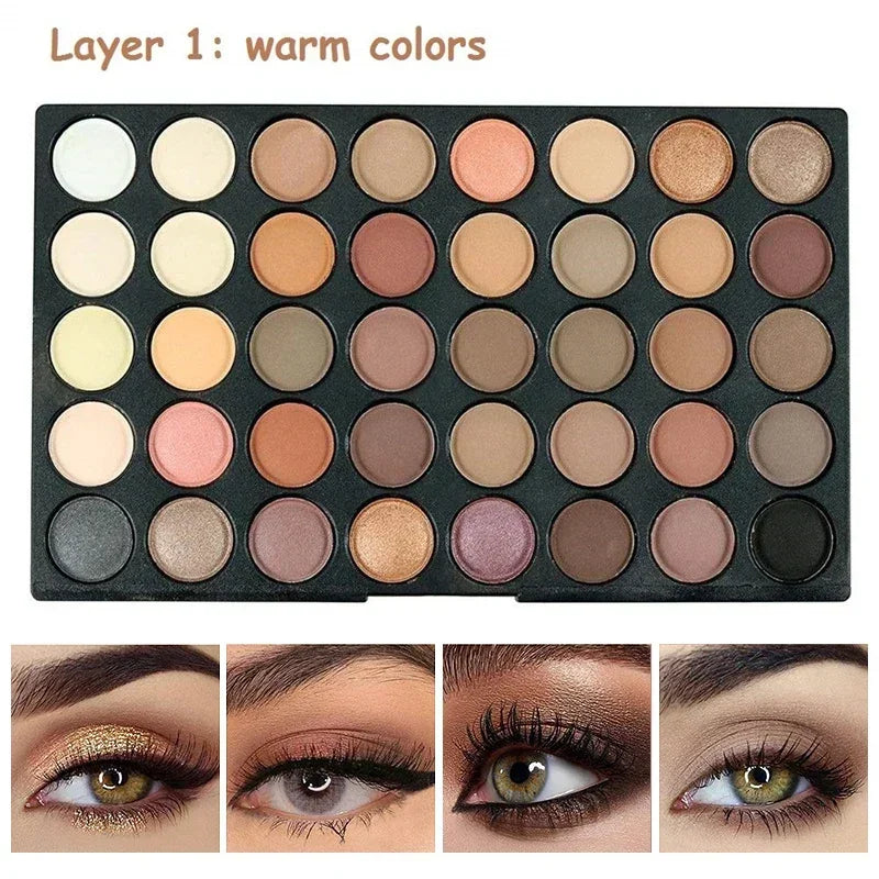 120 Color Eye Makeup Waterproof Make up Nude Eye Shadow Palette Glitter Matte Pigmented Powder Pressed Shine Eyeshadow Cosmetic