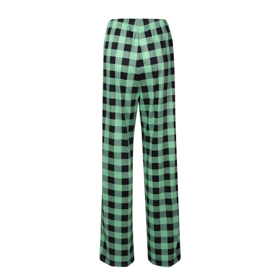 Women Pants Plaid Cotton Loose Ladies Pajama Pants Pyjama Trousers Men Sleep Bottoms Lounge Wear Sleep Lounge Pants Bottoms
