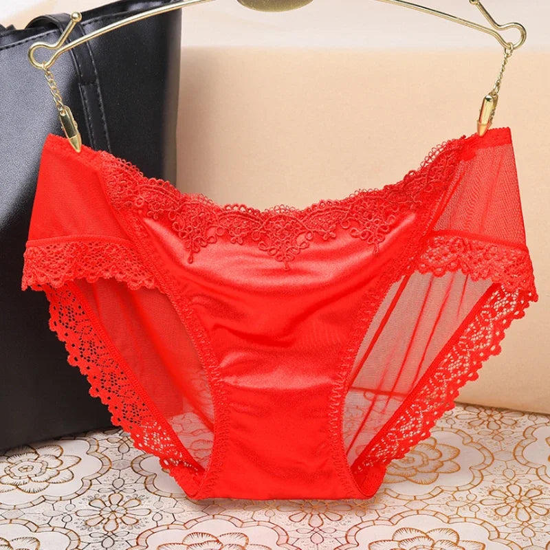 Women's Panties Underwear Lace Briefs Seamless Panties for Women Elastic Low-Waist Underpant Lady Sexy Female Intimates Lingerie