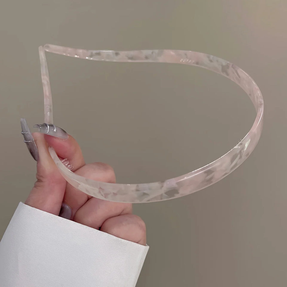 1 Ladies Non-Clamping Ear Bone Hair Accessories Acetic Acid Headband Headband High-End Hairband Girls 2024 New Summer Elegant He