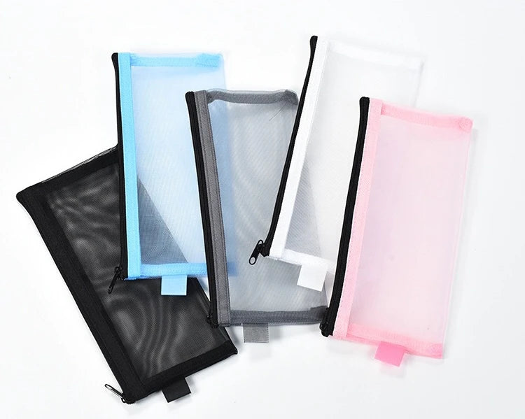 Makeup Brush Travel Case Cosmetic Toiletry Bag Organizer for Men Women Beauty Tools Zipper Mesh Pouch Wash Storage Accessories