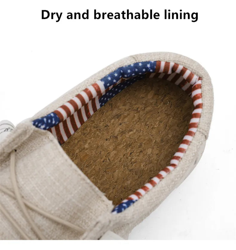 Men 2024 New Leisure Sneakers Spring Summer Breathable Lightweight Outdoor Canvas Shoes Large Size Men's Shoes Walking Loafers