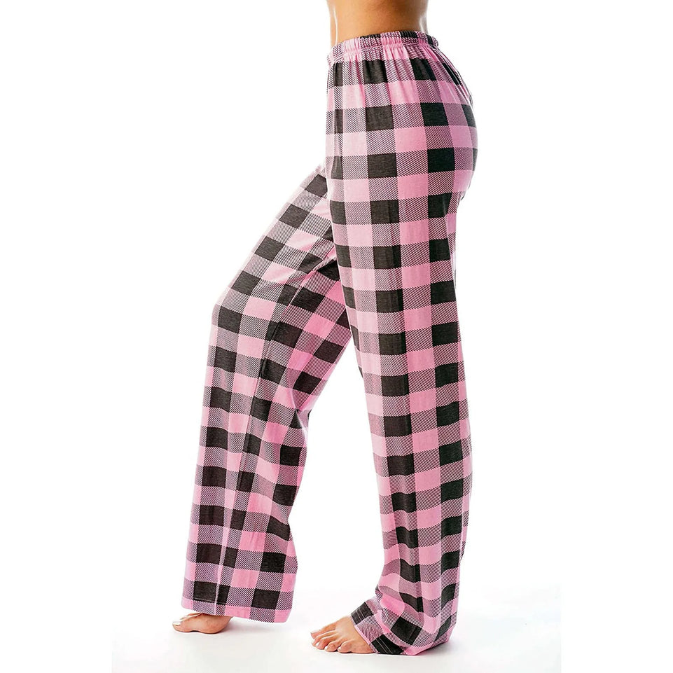 Women Pants Plaid Cotton Loose Ladies Pajama Pants Pyjama Trousers Men Sleep Bottoms Lounge Wear Sleep Lounge Pants Bottoms