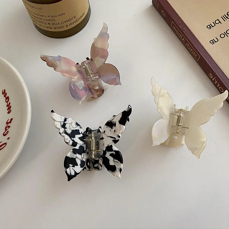 New Vintage Acetate Hair Claw Clip Sweet Butterfly Hair Clip Hairpin Barrettes Trendy Hair Accessories Barrettes for Women Girls