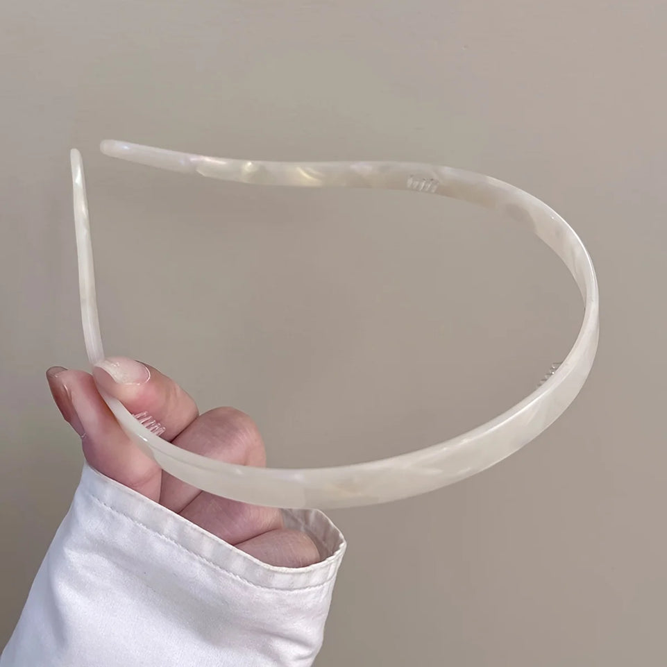 1 Ladies Non-Clamping Ear Bone Hair Accessories Acetic Acid Headband Headband High-End Hairband Girls 2024 New Summer Elegant He