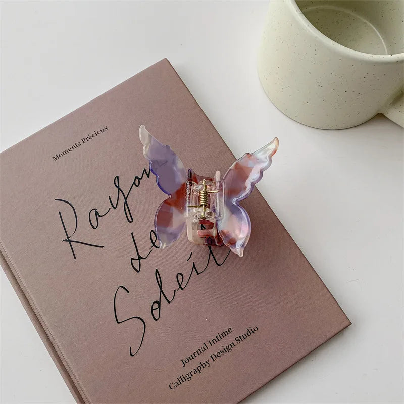 New Vintage Acetate Hair Claw Clip Sweet Butterfly Hair Clip Hairpin Barrettes Trendy Hair Accessories Barrettes for Women Girls