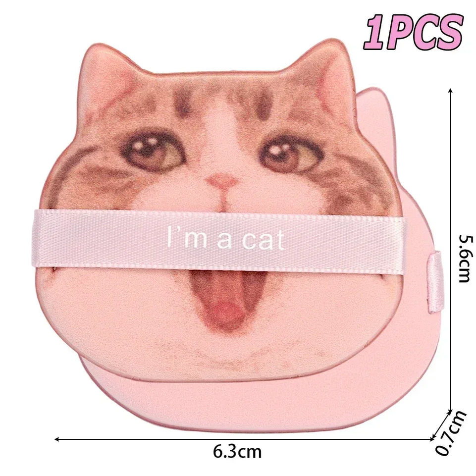 10PCS Cute Cat Makeup Puff Foundation Cosmetic Puff Smooth Powder Concealer Beauty Dry and Wet Dual-use Powder Puff Makeup Tool