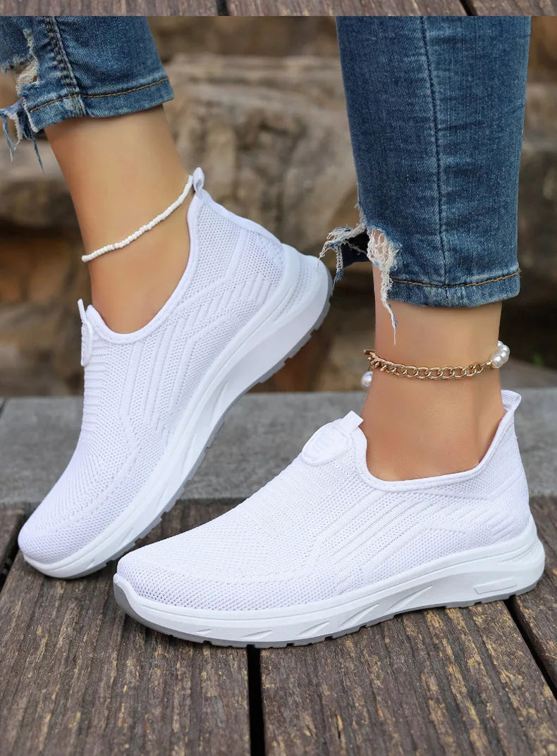 Women's Sneaker Loafers Tennis Femimino Ladies Slip On Breathable Sports Shoes Designer Barefoot Shoes Ballet Flats