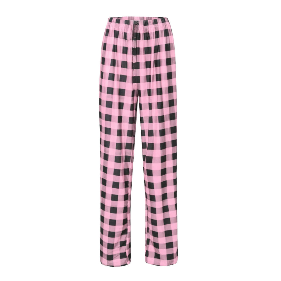 Women Pants Plaid Cotton Loose Ladies Pajama Pants Pyjama Trousers Men Sleep Bottoms Lounge Wear Sleep Lounge Pants Bottoms