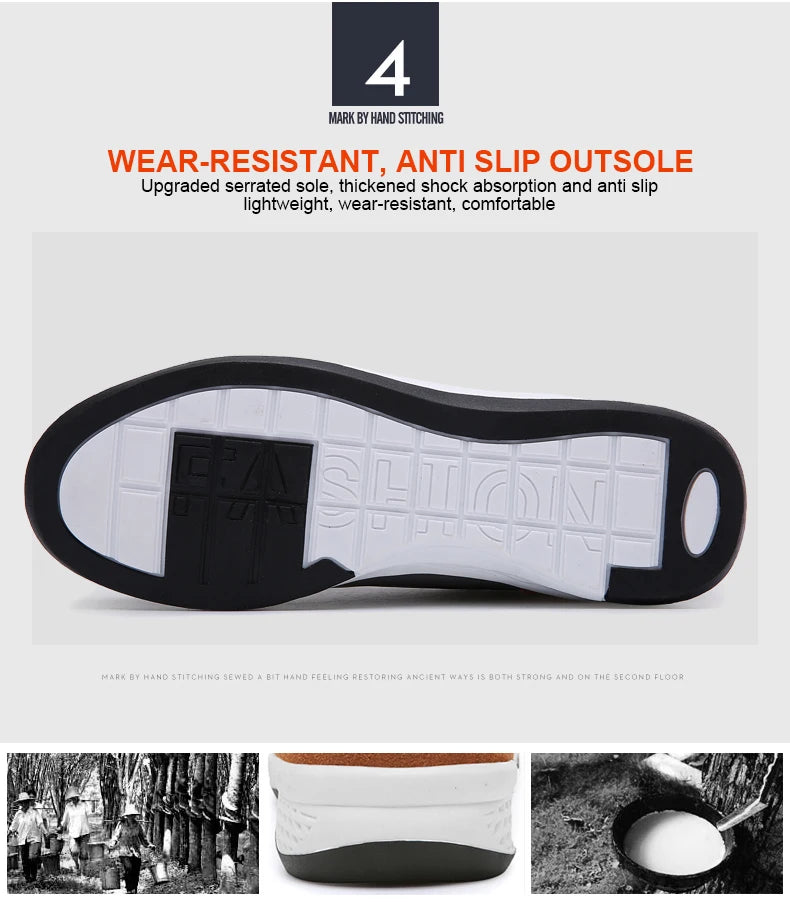 Leather Men Shoes Sneaker Trend Sports Running Breathable Men‘s Sneakers Non-slip Footwear Shoe for Male Walking Autumn