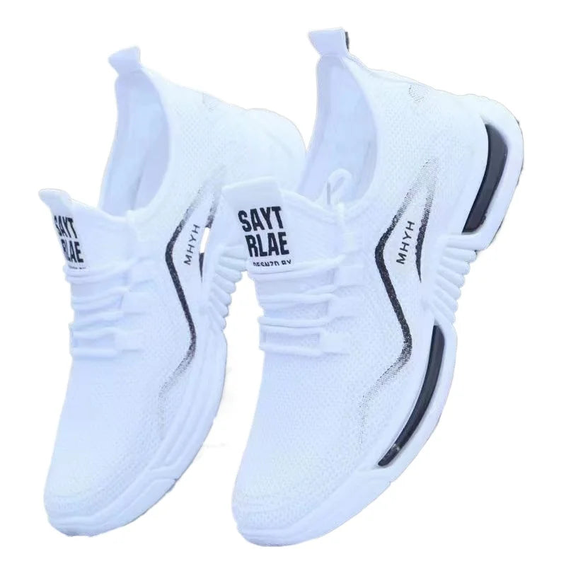 Leisure running shoes new summer Men's trendy breathable sneakers soft sole mesh shoes resistant versatile men sports shoes