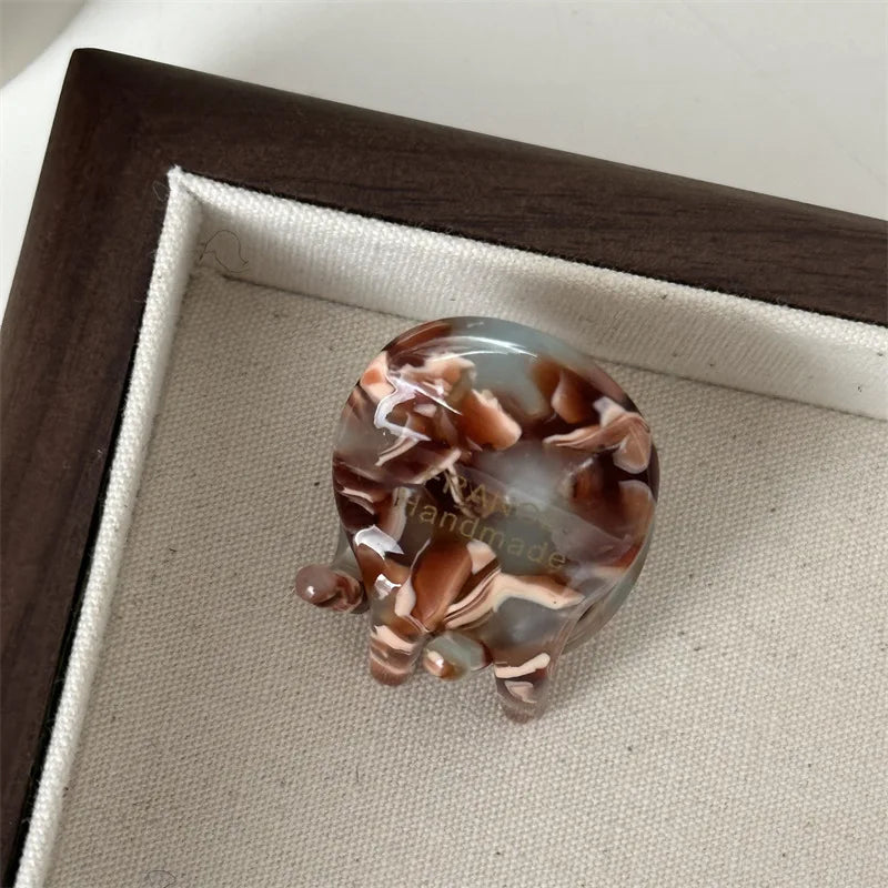 Woman Mini Exquisite Version Gold Label Acetate Small Hair Claws Barrettes Lady Trendy Side Clips Girls Cute Hair Accessories