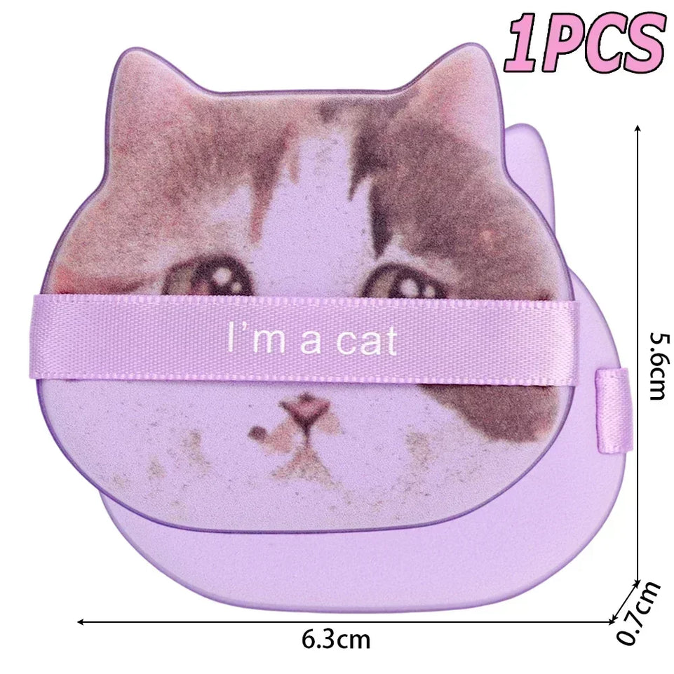 10PCS Cute Cat Makeup Puff Foundation Cosmetic Puff Smooth Powder Concealer Beauty Dry and Wet Dual-use Powder Puff Makeup Tool