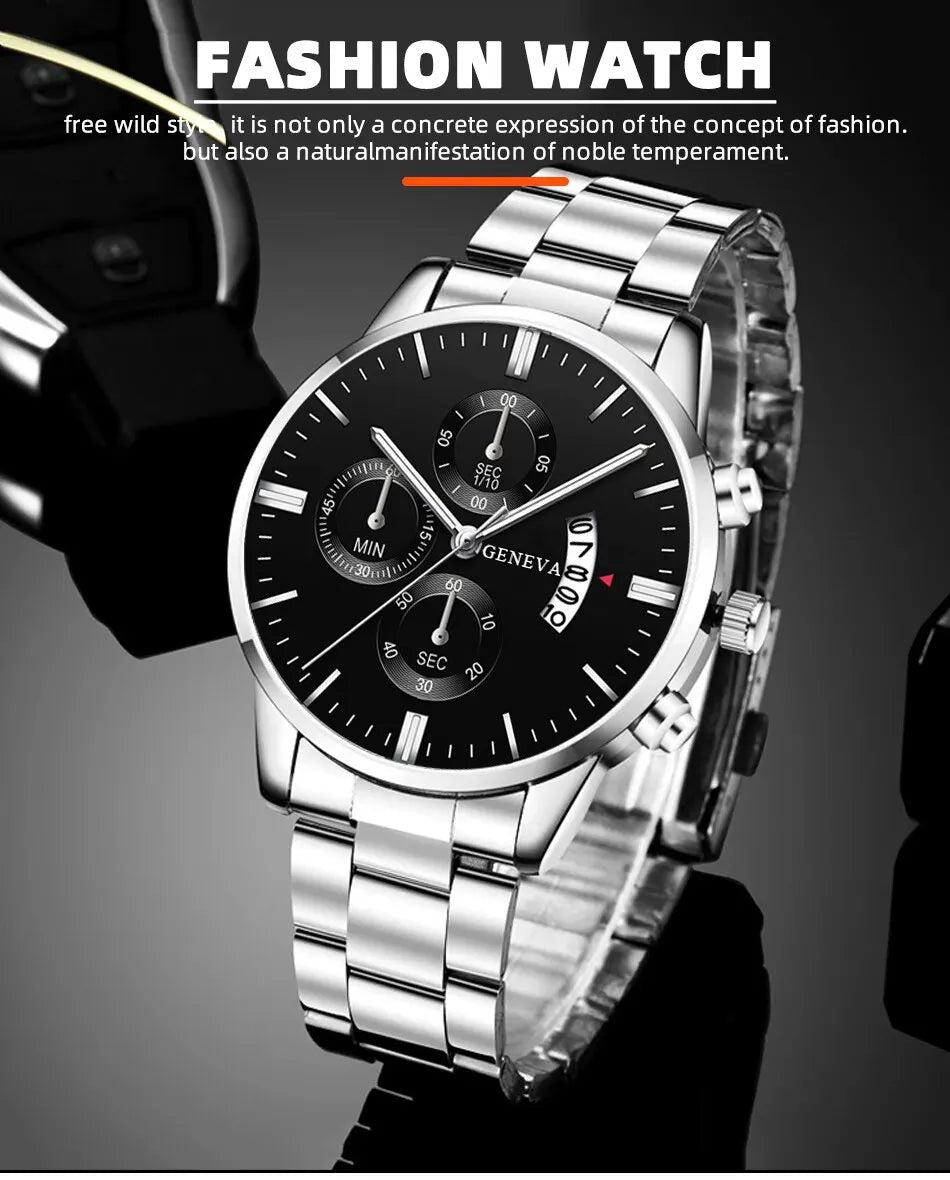 Fashion Men Watch Luxury Calendar Quartz Wrist Watch Business Watches Man Clock Male Bracelet Wristwatch