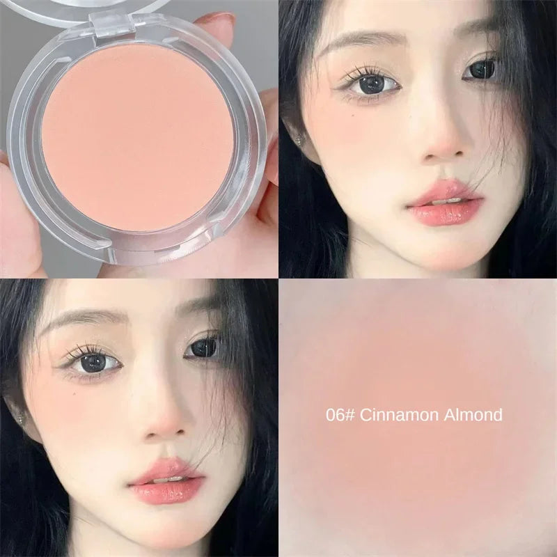 Monochrome blush Matte Natural Cheek Color Brightening Face Waterproof Facial Contouring Makeup Blush Powder Soft Makeup