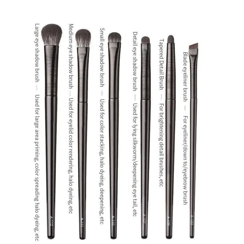 6PCS Eyes Makeup Brushes Set Professional Soft Contouring Eyeshadow Eyeliner Eyebrow Brush Women Facial Beauty Cosmetic Tool