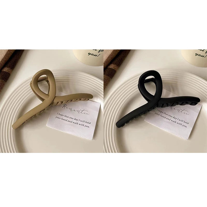2/4Pcs Women Hair Claw Clip Cross Matte Hairpin Fashion Hairgrips Large Hair Claw Crab Clips Girls Korean Hair Accessories