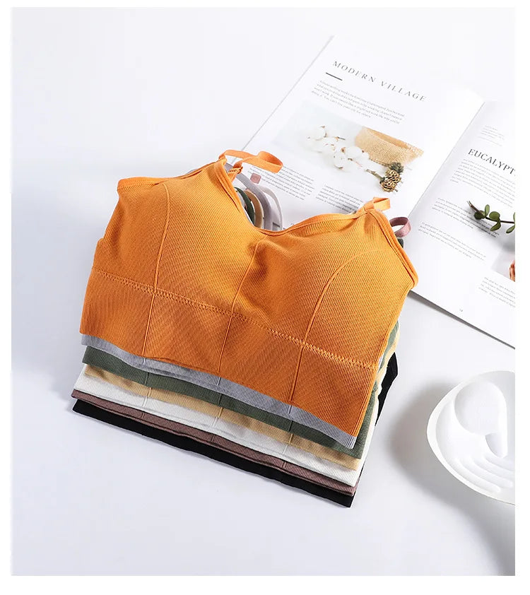 Backless Sportswear Woman Gym Sports Bra Seamless Womens Underwear Adjustable Shoulder Strap Inner Padded Yoga Vest Bralette