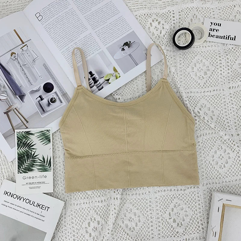 Backless Sportswear Woman Gym Sports Bra Seamless Womens Underwear Adjustable Shoulder Strap Inner Padded Yoga Vest Bralette