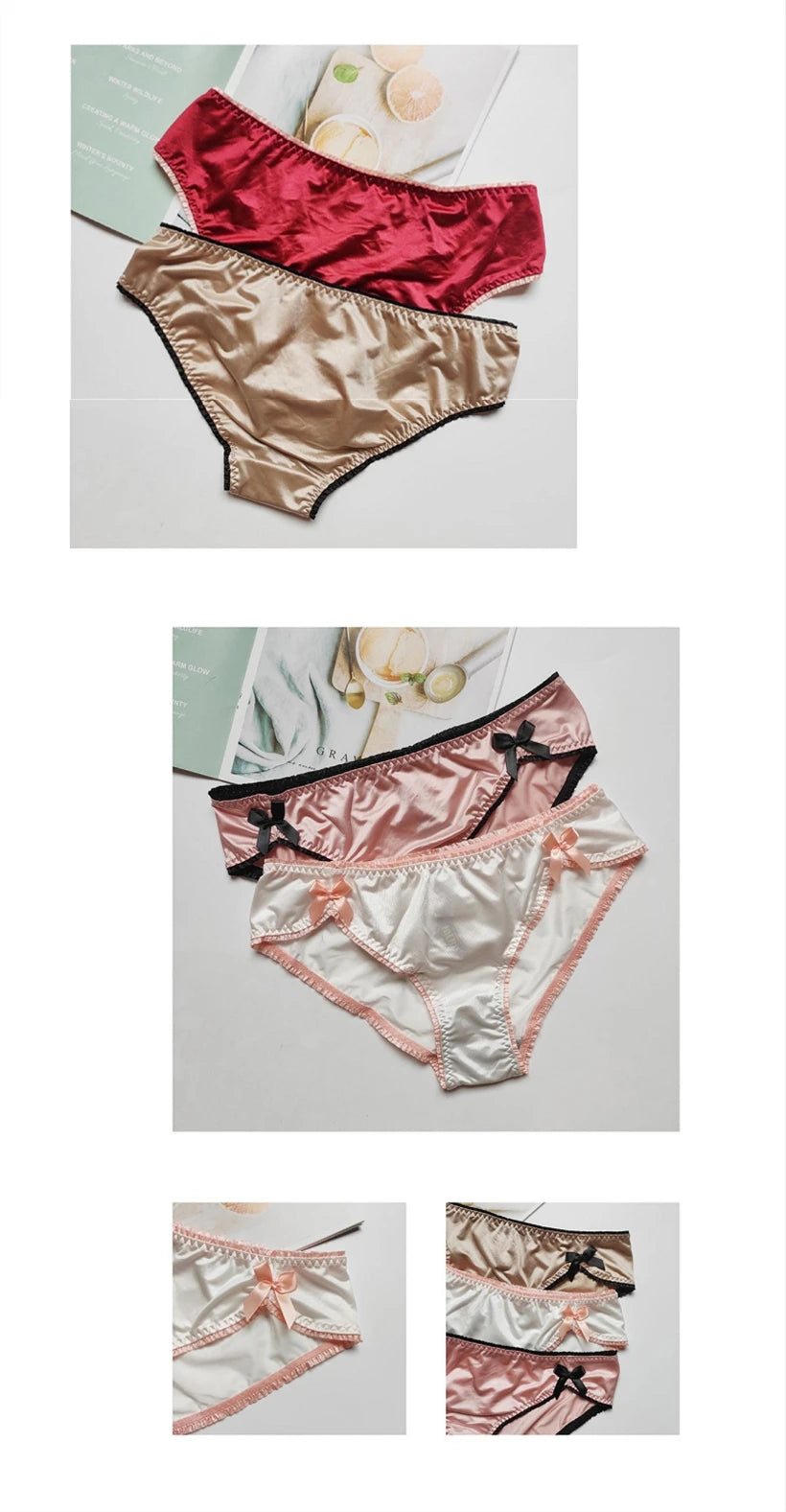 Panties For Women Lace Bow Lingerie Female Underwear Ladies Casual Underpants Seamless Women's Briefs Low Waist