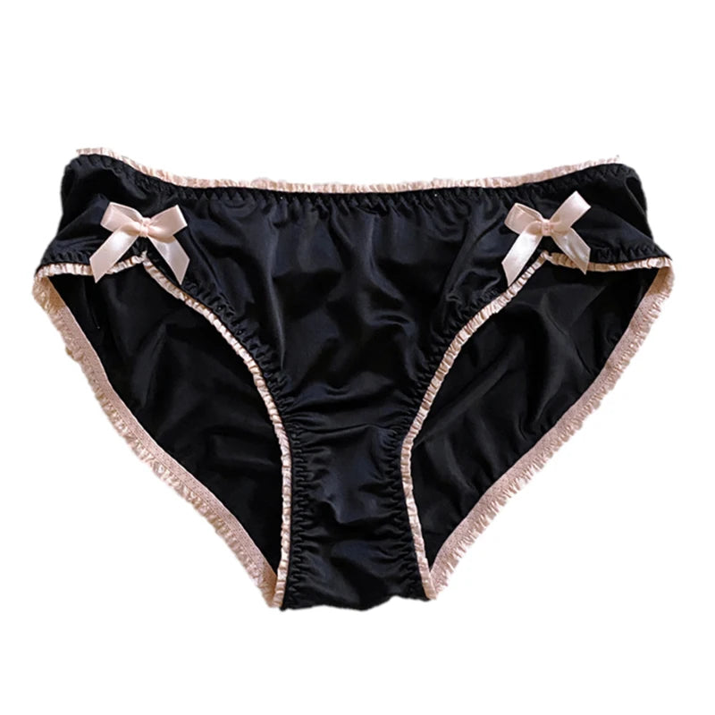 Panties For Women Lace Bow Lingerie Female Underwear Ladies Casual Underpants Seamless Women's Briefs Low Waist