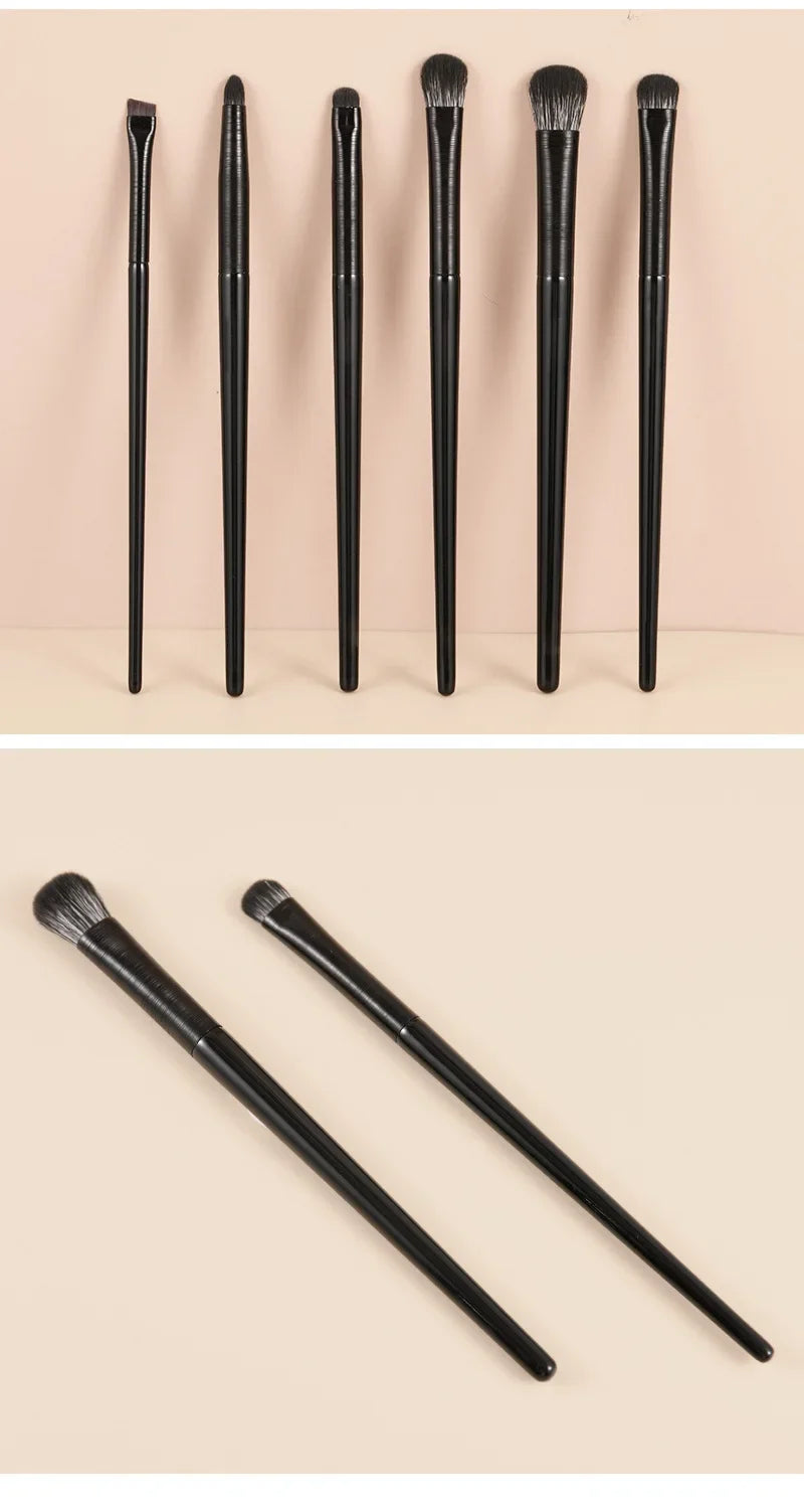 6PCS Eyes Makeup Brushes Set Professional Soft Contouring Eyeshadow Eyeliner Eyebrow Brush Women Facial Beauty Cosmetic Tool