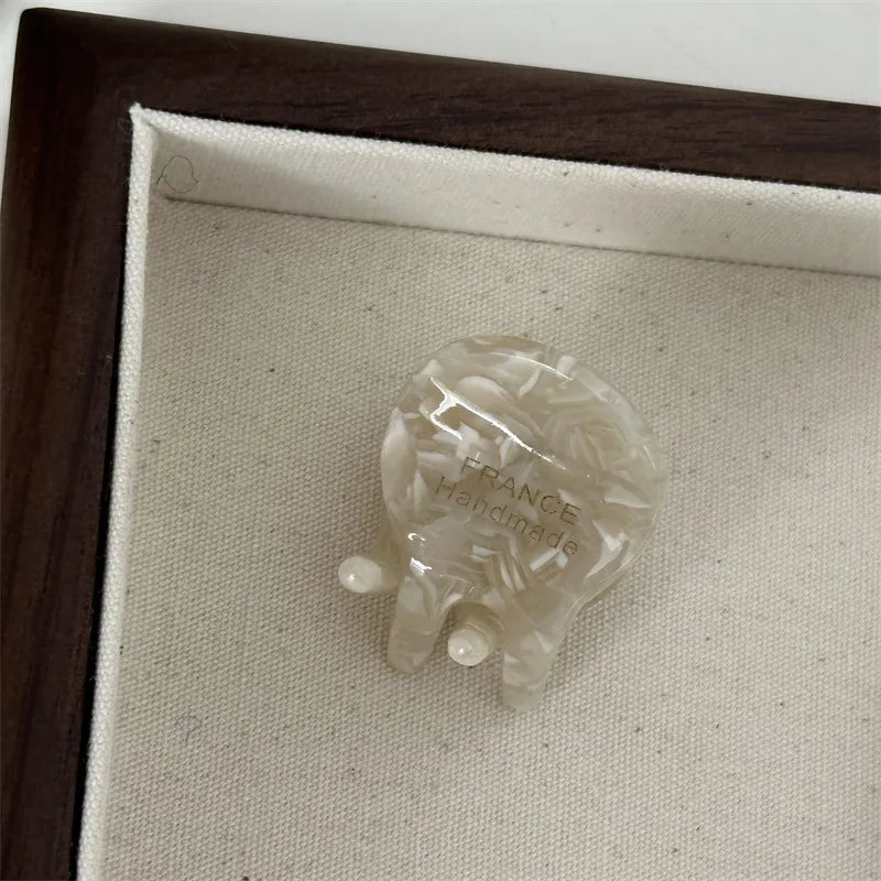 Woman Mini Exquisite Version Gold Label Acetate Small Hair Claws Barrettes Lady Trendy Side Clips Girls Cute Hair Accessories