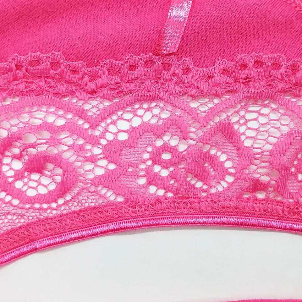 Women Underwear Cotton Sexy Lace Low Waist Soft Panties Hipster Briefs Ladies Knickers Lingerie for Women 5 Pcs/set