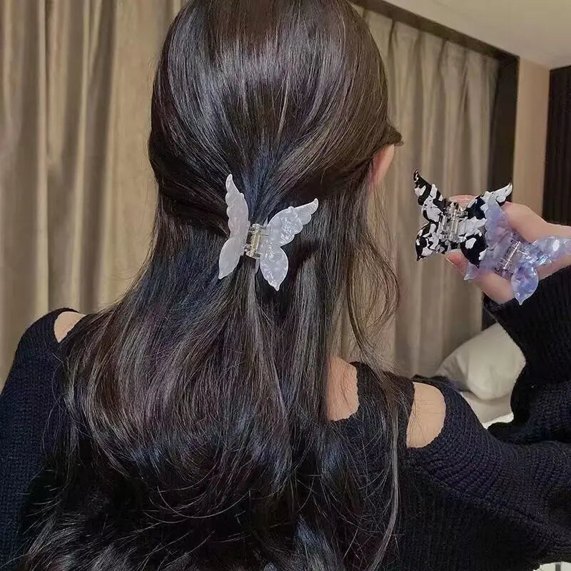 New Vintage Acetate Hair Claw Clip Sweet Butterfly Hair Clip Hairpin Barrettes Trendy Hair Accessories Barrettes for Women Girls