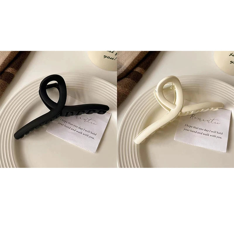 2/4Pcs Women Hair Claw Clip Cross Matte Hairpin Fashion Hairgrips Large Hair Claw Crab Clips Girls Korean Hair Accessories