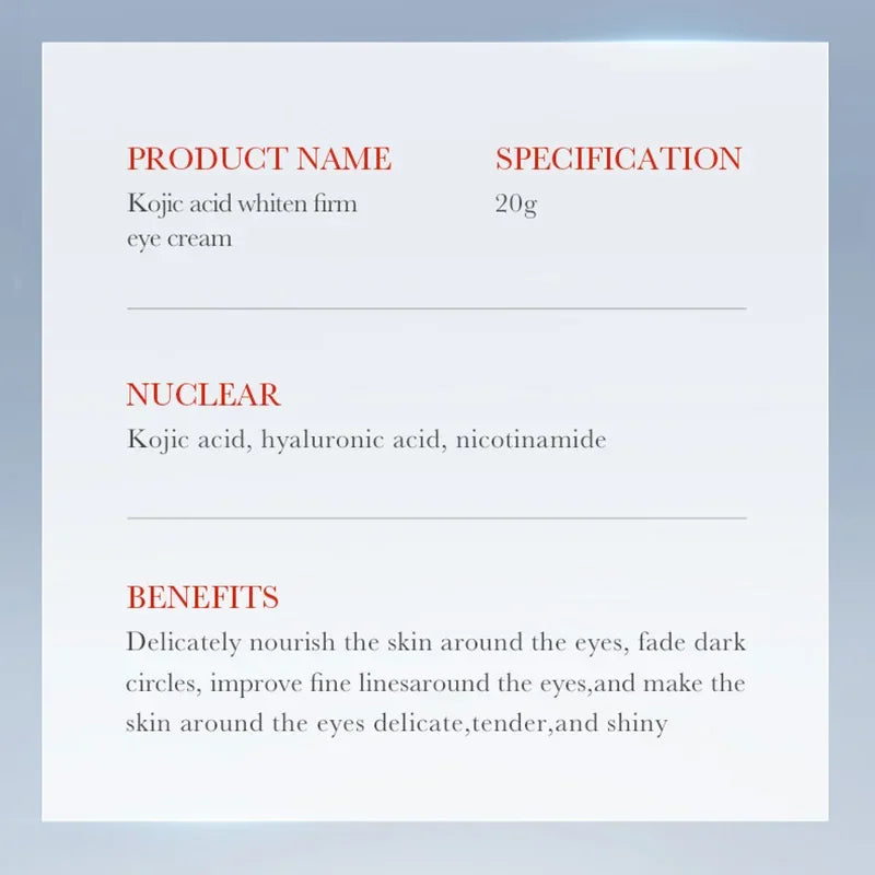 SADOER Kojic Acid Retinol Eye Cream Anti Dark Circles Remove Eye Bags Moisturizing Firming Beauty Eyes Skin Care Products